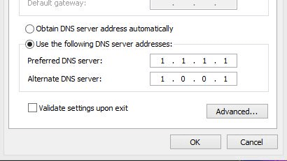 Change dns