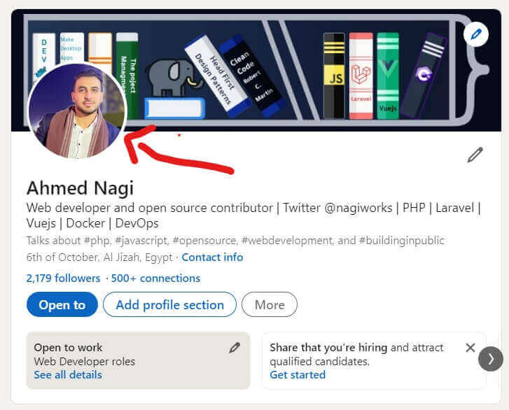 My profile image blocks my beautiful header on linkedin