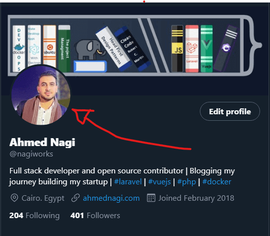 My profile image blocks my beautiful header